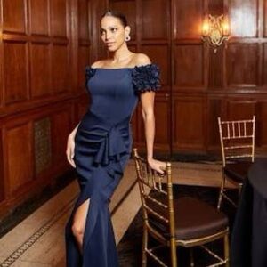 NWT XScape Off-the-shoulder Evening Gown